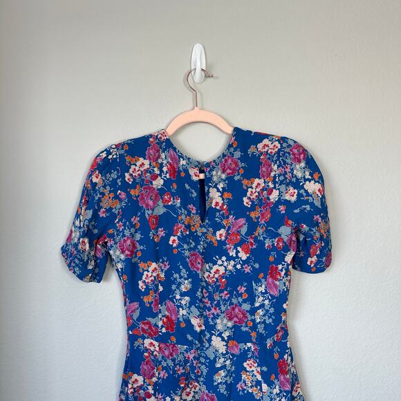 TULAROSA Iris Dress Blue Floral Mini Skate Summer Retro Size Extra Small - Picture 8 of 8